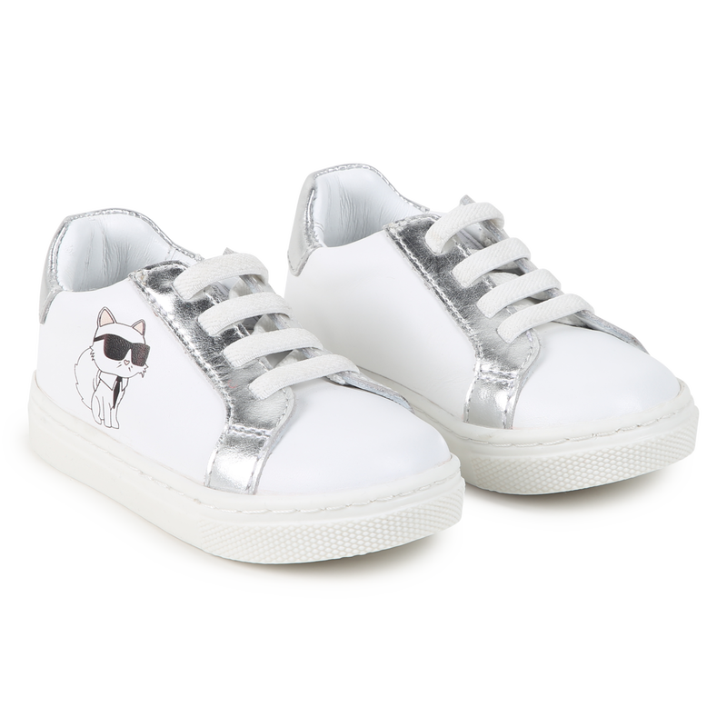 Low-top leather trainers KARL LAGERFELD KIDS 
                        UNISEX
