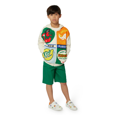 Cotton Bermuda cargo shorts KENZO KIDS BOY