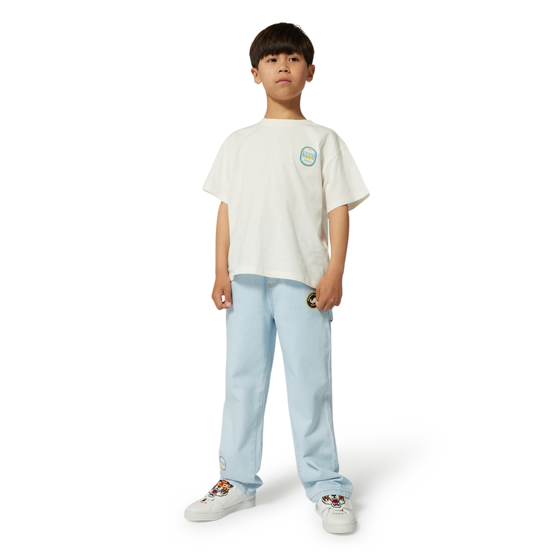 Jeans with logo motifs KENZO KIDS 
                        BOY