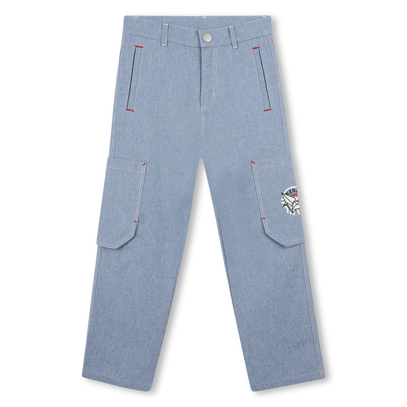 Cotton trousers with pockets KENZO KIDS 
                        BOY