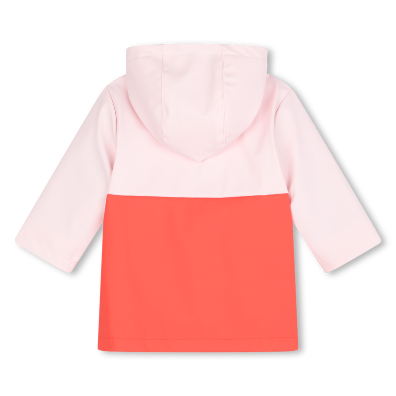 Tricoloured hooded raincoat CARREMENT BEAU 
                        GIRL