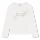 Long-sleeved cotton T-shirt MICHAEL KORS 
                    GIRL