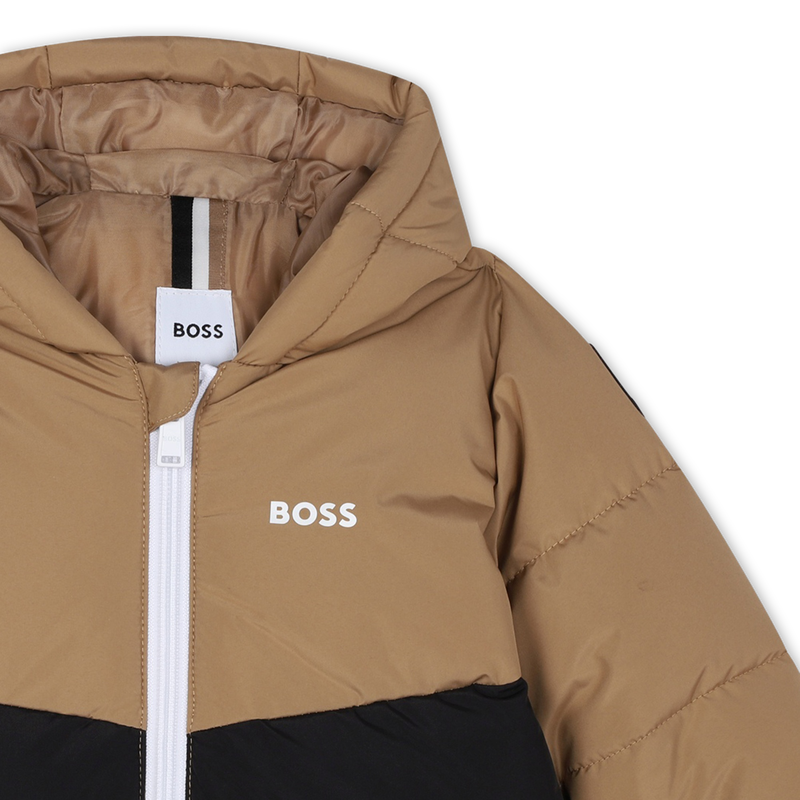 Two-tone hooded puffer jacket BOSS 
                        BOY