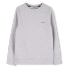 Round neck sweatshirt, CHINE GREY, hi-res