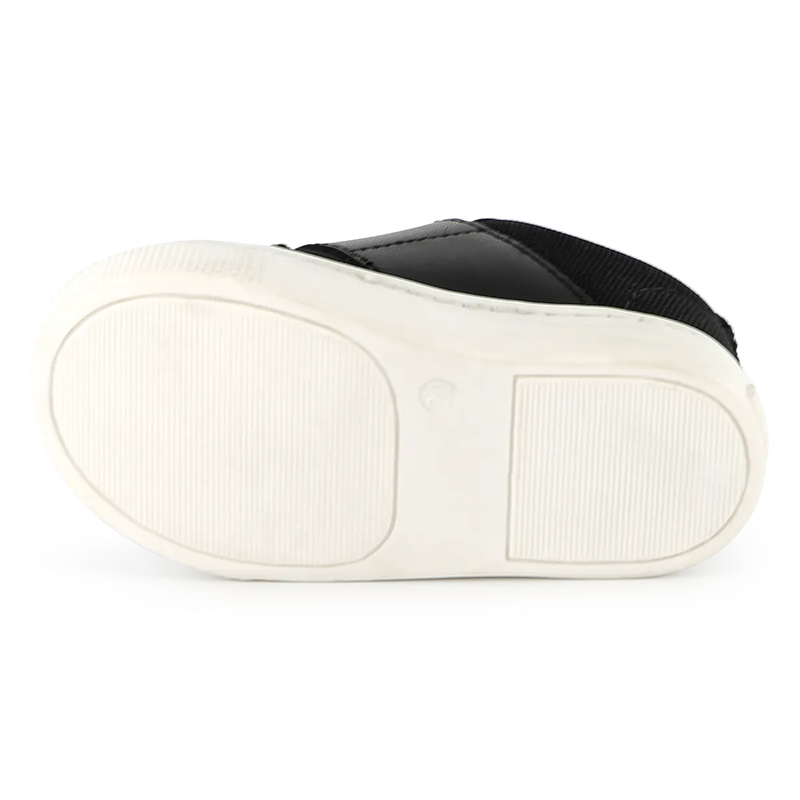 Leather hook-and-loop trainers BOSS 
                        BOY