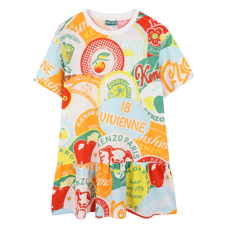 Multicolour print dress KENZO KIDS 
                        GIRL
