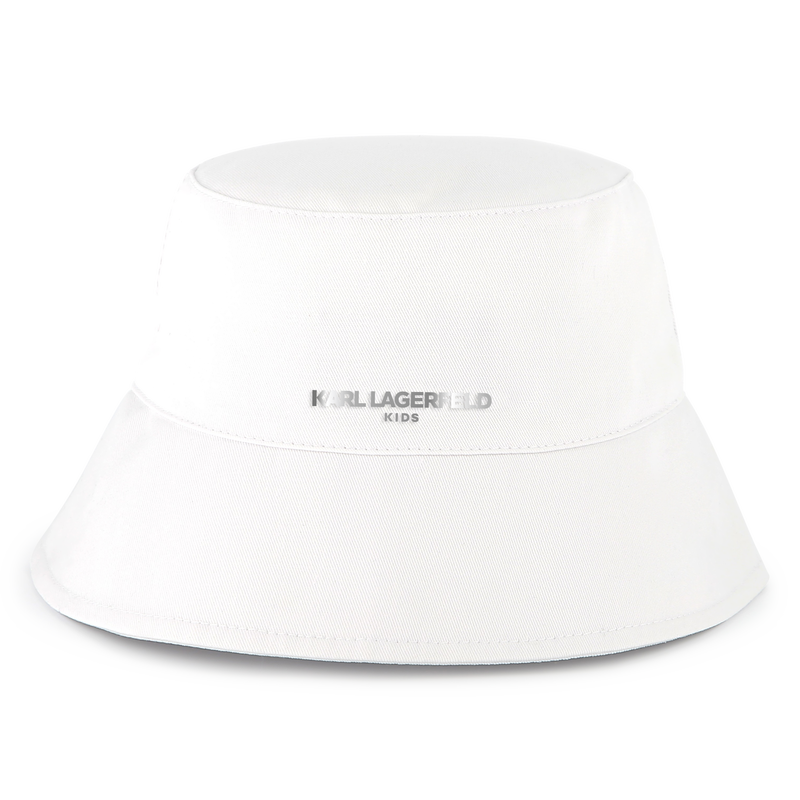 Embroidered cotton bucket hat KARL LAGERFELD KIDS 
                        GIRL