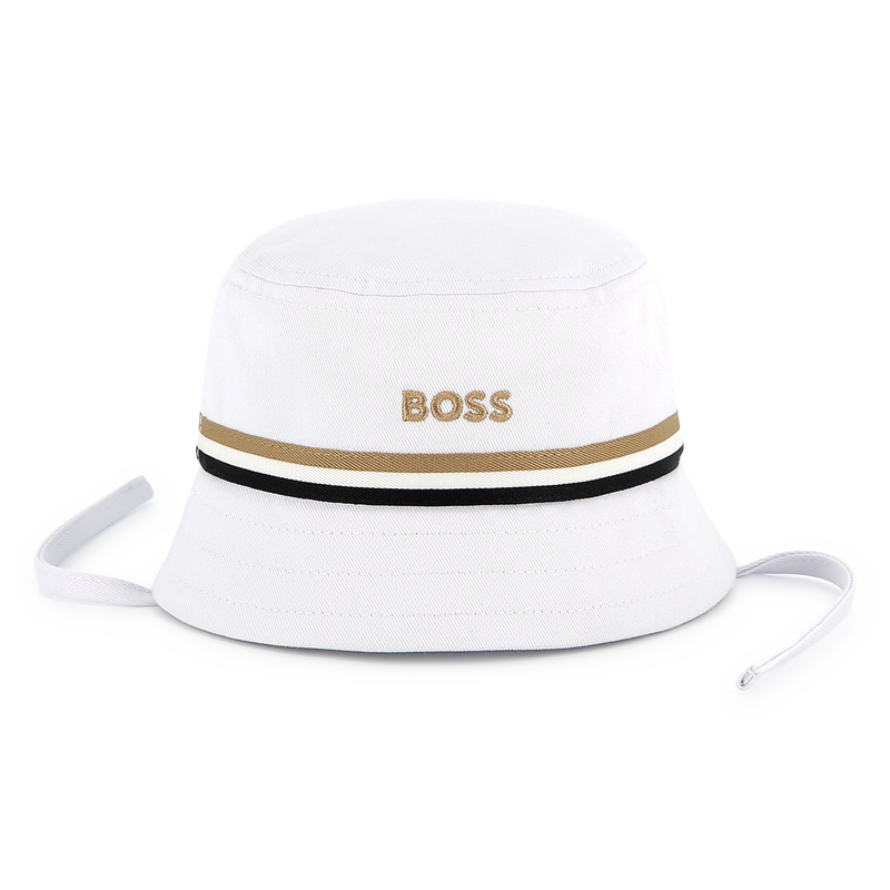 Embroidered sun hat with ties BOSS 
                        BOY