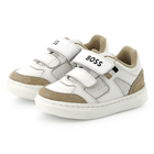 Leather hook-and-loop trainers BOSS 
                    BOY