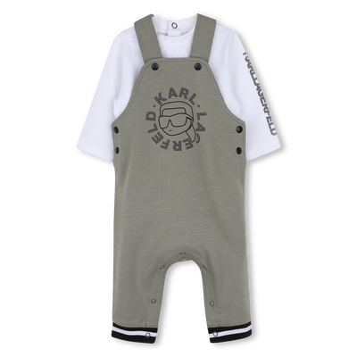 Dungaree and t-shirt set KARL LAGERFELD KIDS BOY