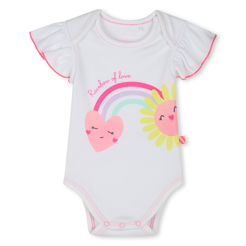 Short-sleeved cotton bodysuit BILLIEBLUSH 
                        GIRL