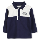 Two-tone cotton polo shirt with ribbed edge TIMBERLAND 
                    BOY