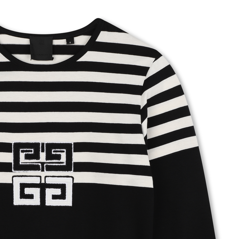 Striped Cotton T-Shirt GIVENCHY 
                        GIRL
