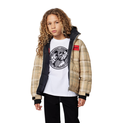 Reversible hooded down jacket HUGO BOY