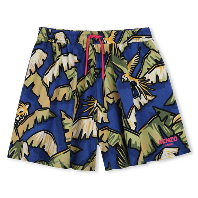 Printed cotton shorts KENZO KIDS GIRL