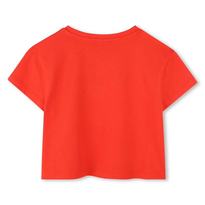 Cropped cotton T-shirt MICHAEL KORS 
                        GIRL