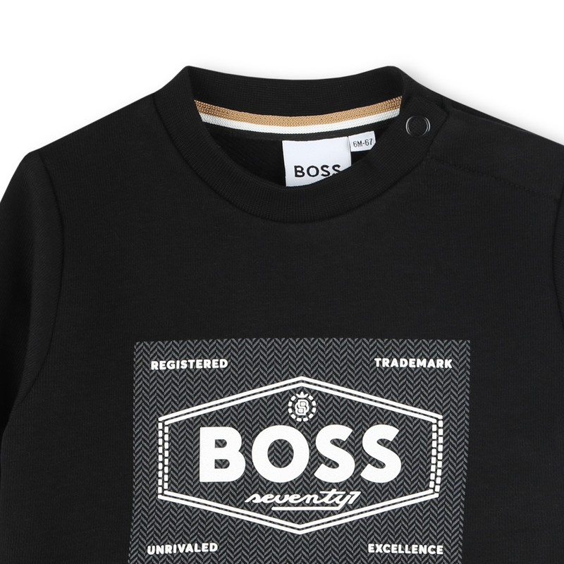 Round-neck fleece sweatshirt BOSS 
                        BOY