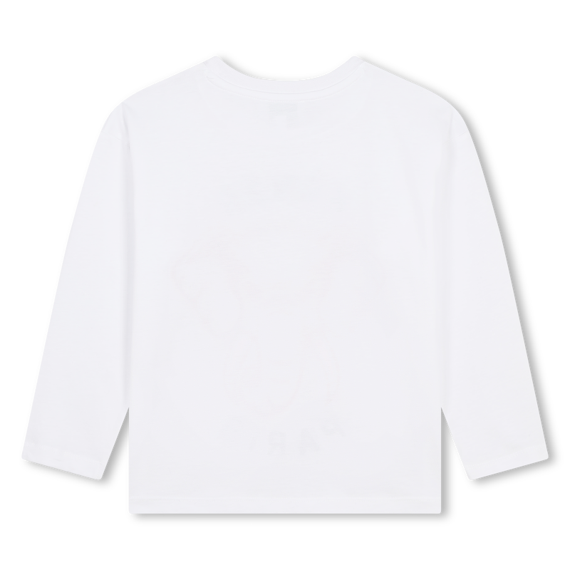 Long-Sleeved Cotton T-Shirt KENZO KIDS 
                        GIRL