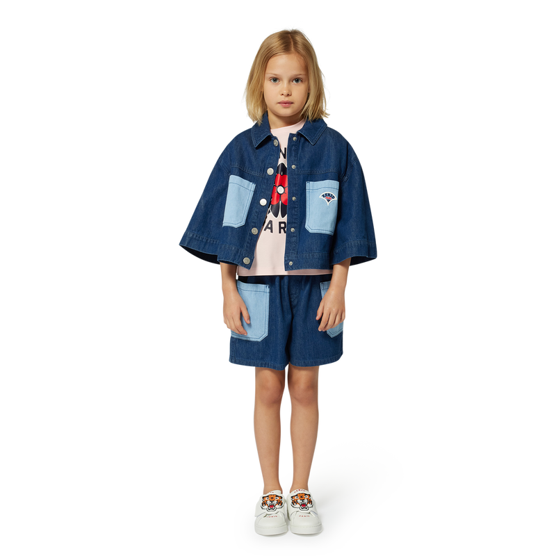 Denim shorts with pockets KENZO KIDS 
                        GIRL