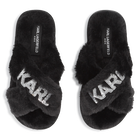 Slippers with crossed straps KARL LAGERFELD KIDS 
                    GIRL