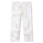 Cotton and linen trousers DKNY 
                    GIRL