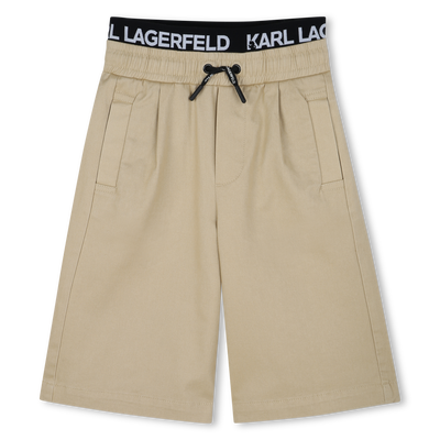 Twill Bermuda shorts KARL LAGERFELD KIDS BOY
