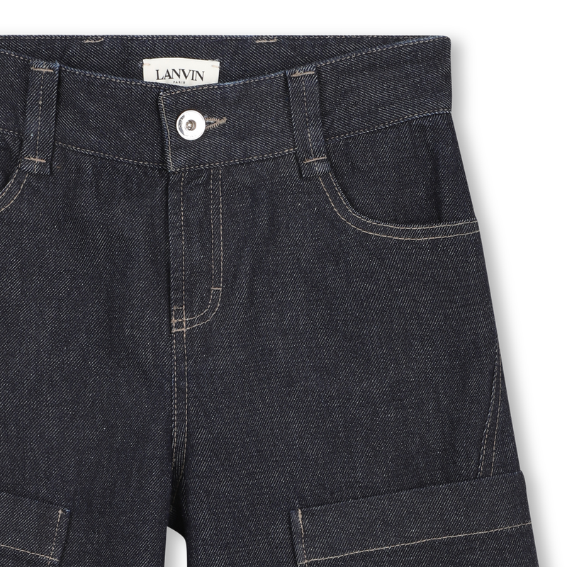 DENIM BERMUDA SHORTS LANVIN 
                        BOY