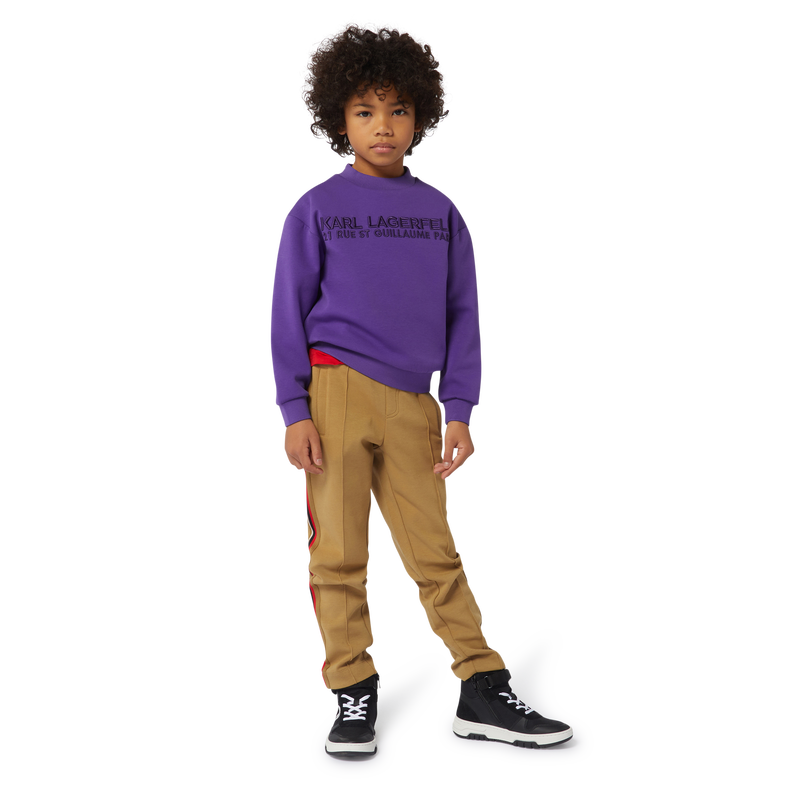 High-Top Leather Sneakers KARL LAGERFELD KIDS 
                        BOY