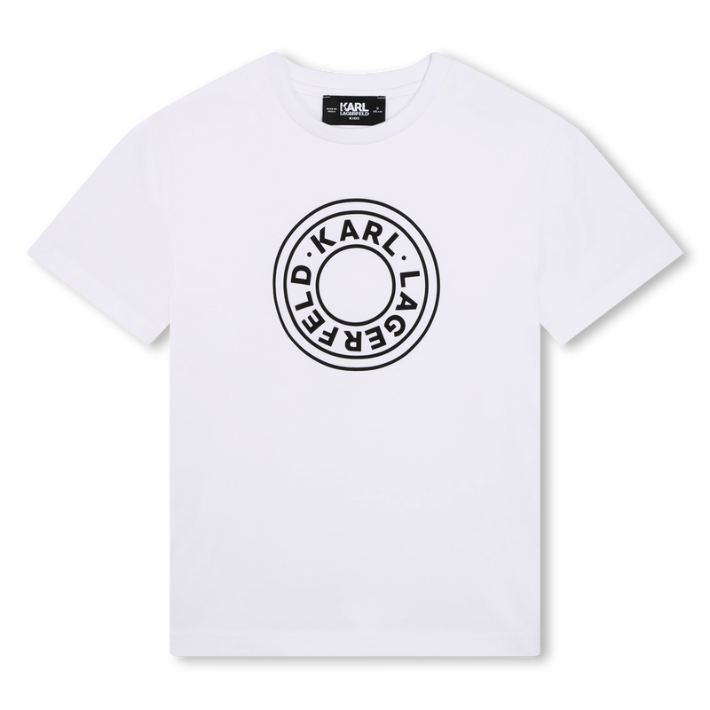 Short-Sleeved Cotton T-Shirt KARL LAGERFELD KIDS 
                        BOY