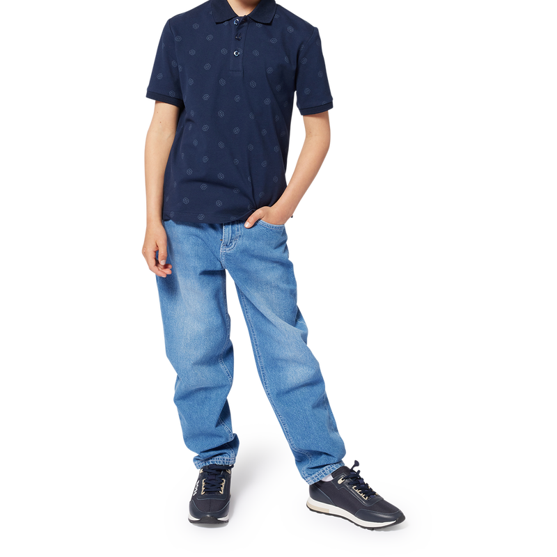 Wide-leg 5-pocket cotton jeans BOSS 
                        BOY