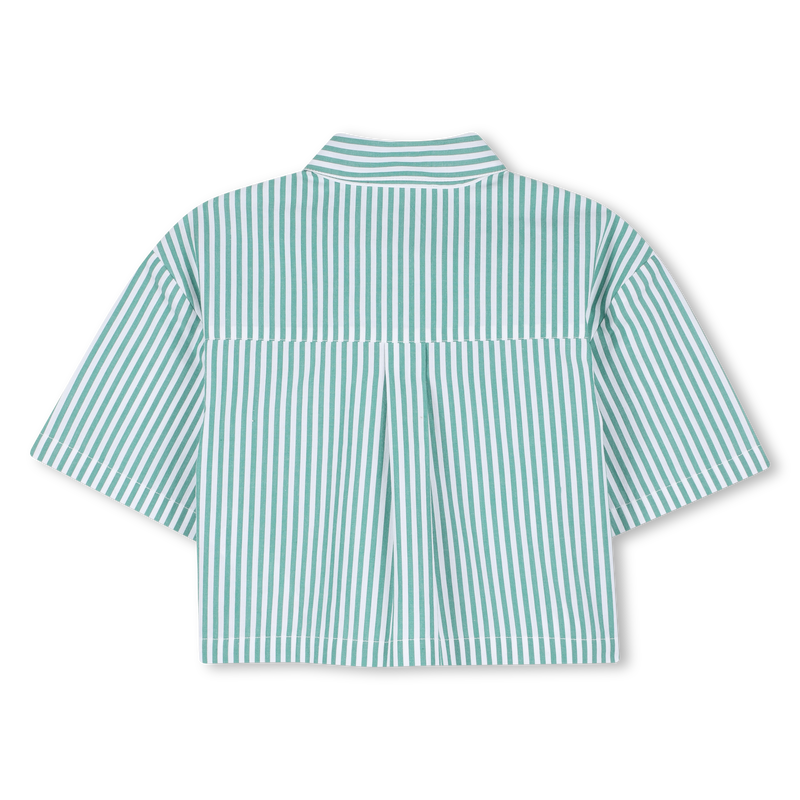 STRIPED SHORT-SLEEVED SHIRT MICHAEL KORS 
                        GIRL