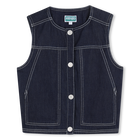 Sleeveless denim jacket KENZO KIDS 
                    GIRL