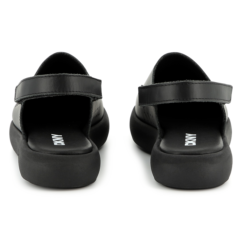 Leather hook-and-loop clogs DKNY 
                        UNISEX