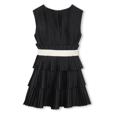 PLEATED SHORT SLEEVE DRESS KARL LAGERFELD KIDS GIRL