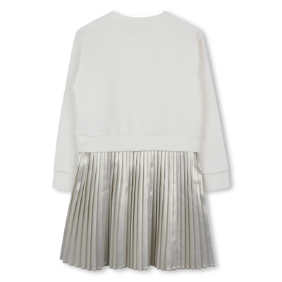 Bi-material long-sleeved dress MICHAEL KORS GIRL