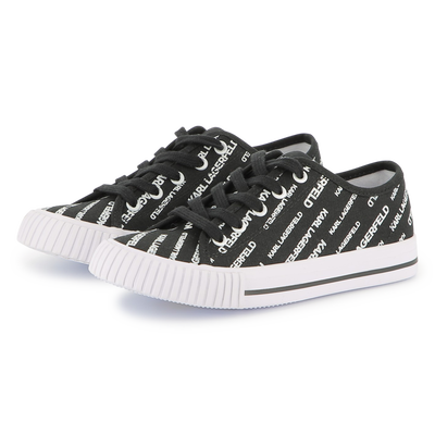 Logo print lace-up trainers KARL LAGERFELD KIDS BOY