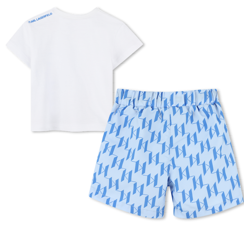 Shorts and T-shirt set KARL LAGERFELD KIDS 
                        BOY
