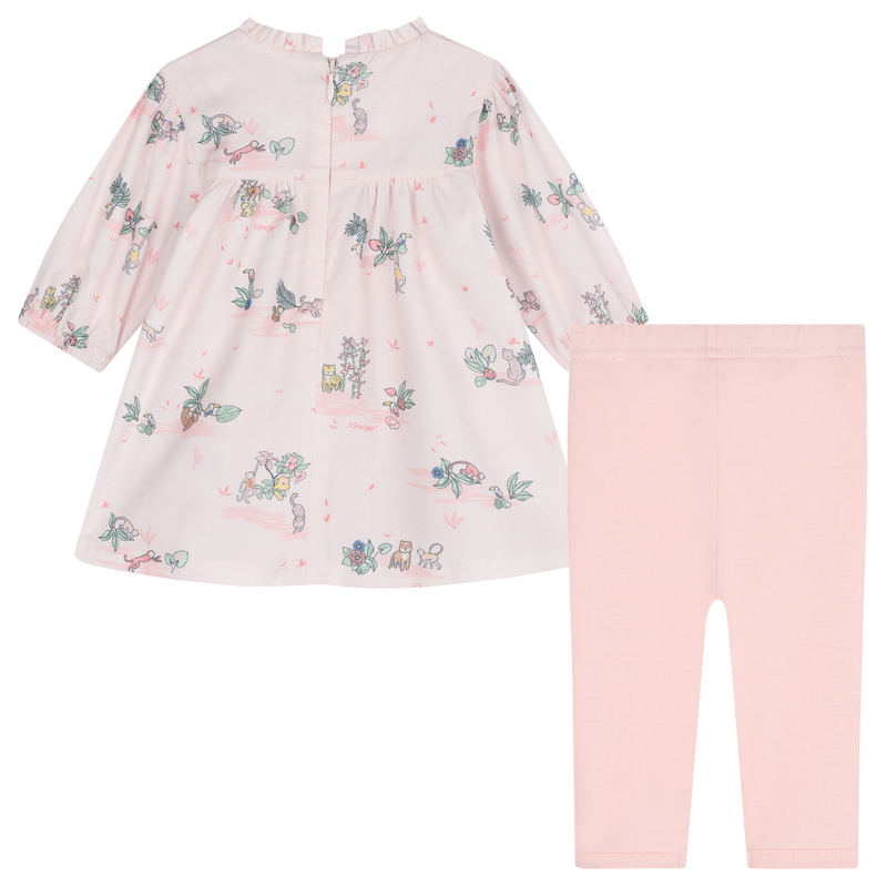 Cotton leggings and dress KENZO KIDS 
                        GIRL