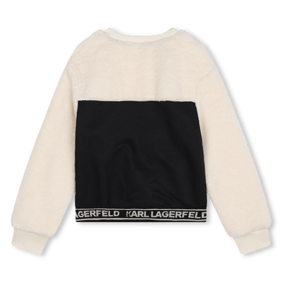 Bi-material sweatshirt KARL LAGERFELD KIDS GIRL