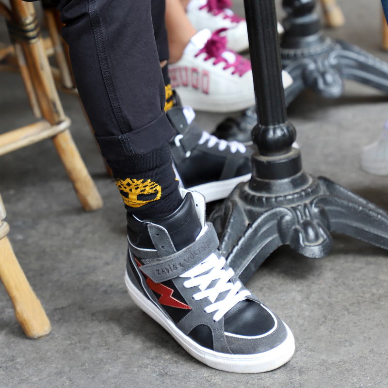 Hook-and-loop leather trainers ZADIG & VOLTAIRE 
                        BOY