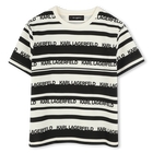 Striped short-sleeved T-shirt KARL LAGERFELD KIDS 
                    BOY