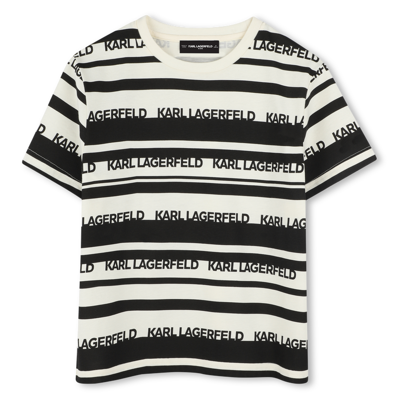 Striped short-sleeved T-shirt KARL LAGERFELD KIDS 
                        BOY