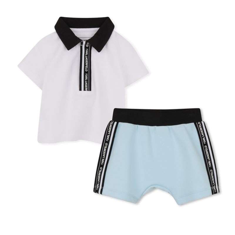 T-SHIRT AND SHORTS SET KARL LAGERFELD KIDS 
                        BOY