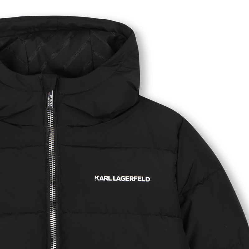 Hooded down jacket KARL LAGERFELD KIDS 
                        BOY