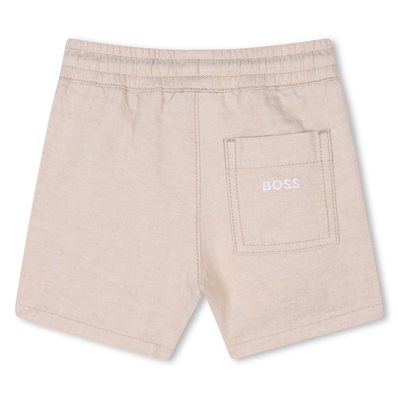Linen and cotton shorts BOSS 
                        BOY