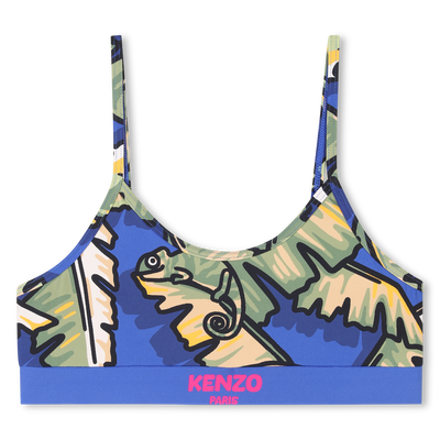 Palm-print two-piece swimsuit KENZO KIDS GIRL