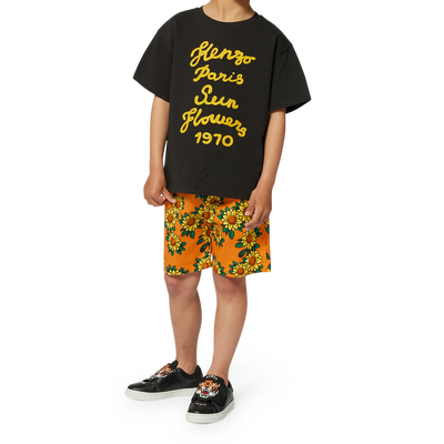 Cotton satin Bermuda shorts KENZO KIDS BOY