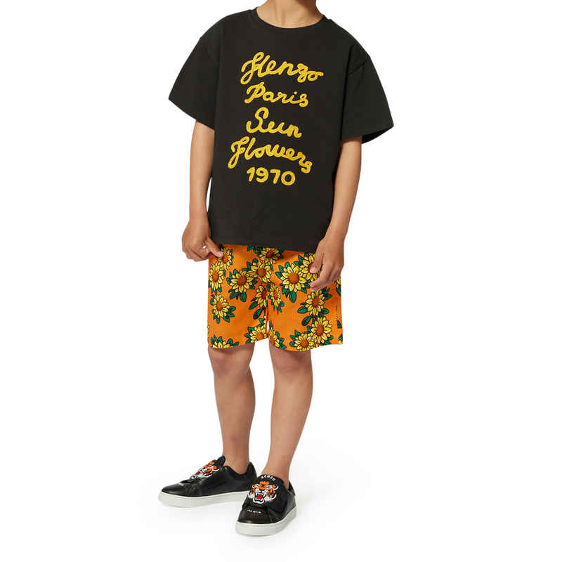 Cotton satin Bermuda shorts KENZO KIDS 
                        BOY