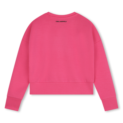 Sweatshirt with sparkly print KARL LAGERFELD KIDS GIRL