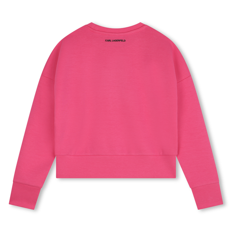 Sweatshirt with sparkly print KARL LAGERFELD KIDS 
                        GIRL